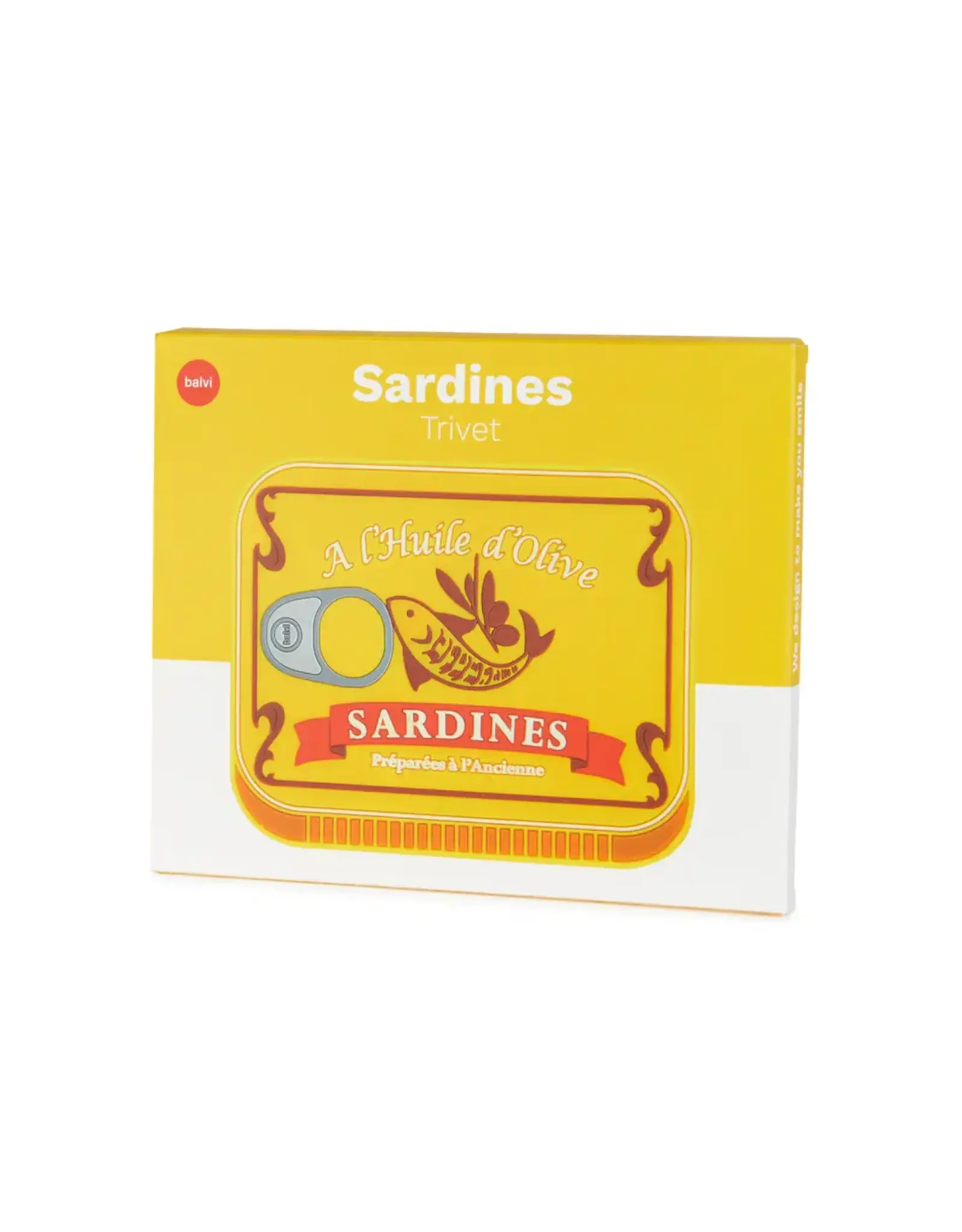Balvi Onderzetter "Conserverie Sardines" geel