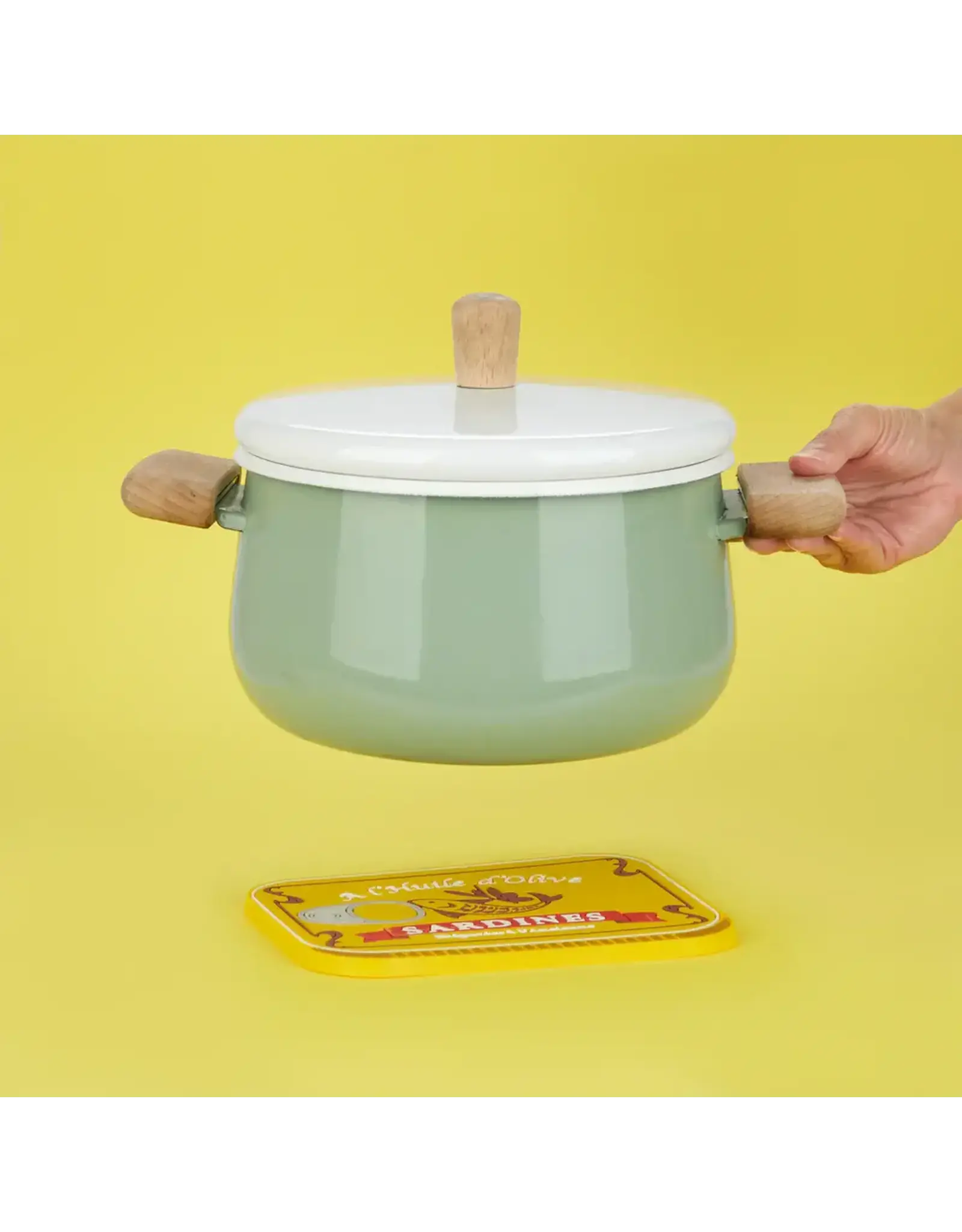 Balvi Onderzetter "Conserverie Sardines" geel