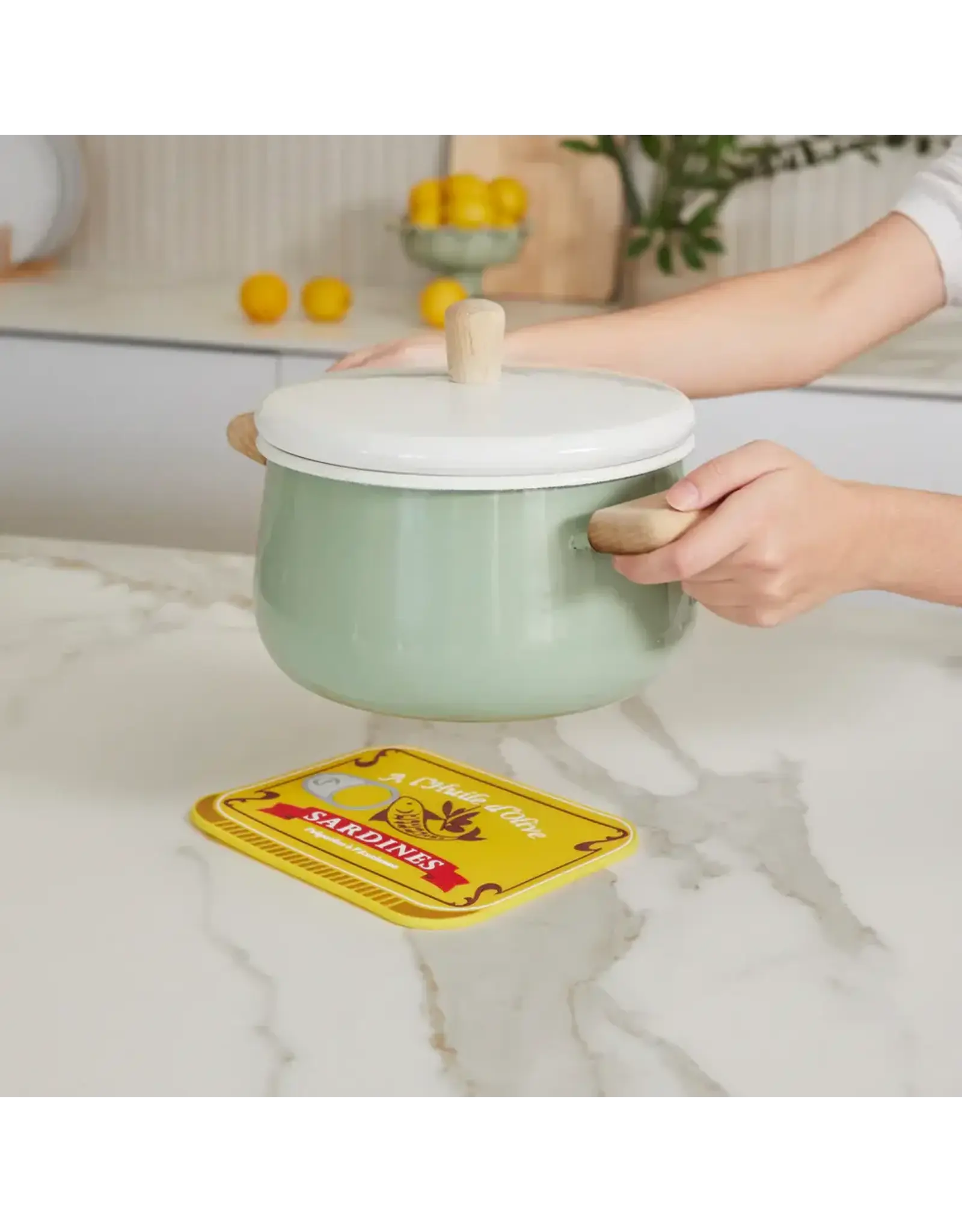 Balvi Onderzetter "Conserverie Sardines" geel