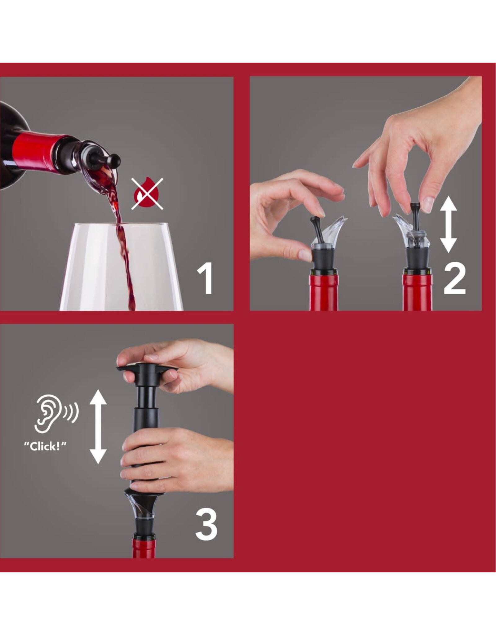 VacuVin Wine Saver & Server (1P + Stopper)