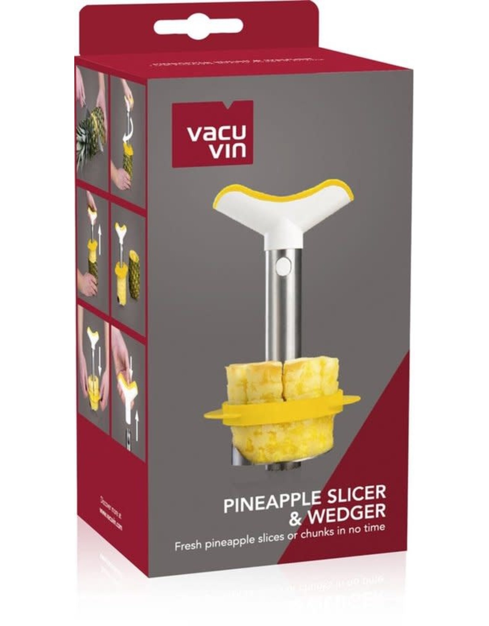 VacuVin Ananassnijder RVS (incl. partjessnijder)
