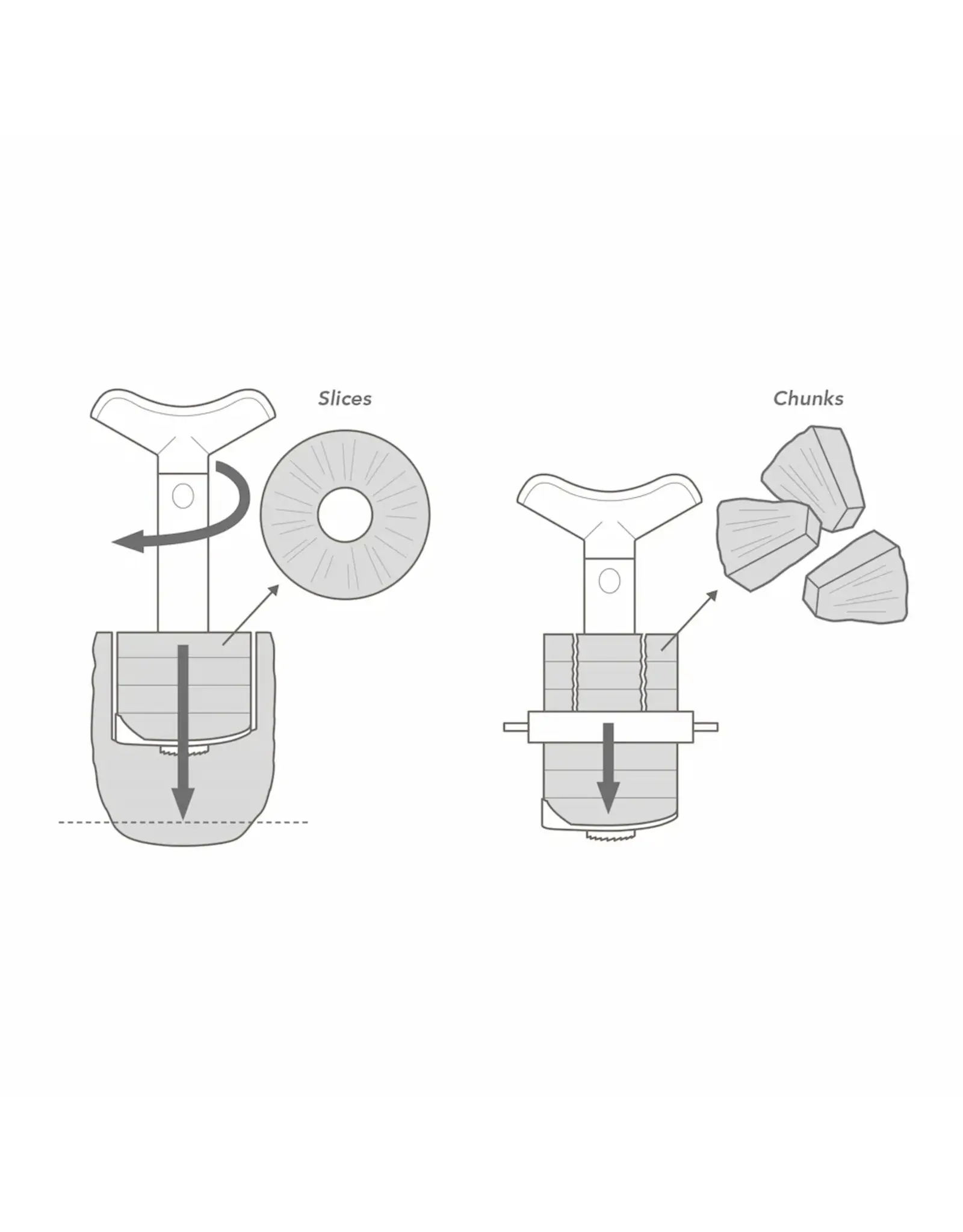 VacuVin Ananassnijder RVS (incl. partjessnijder)