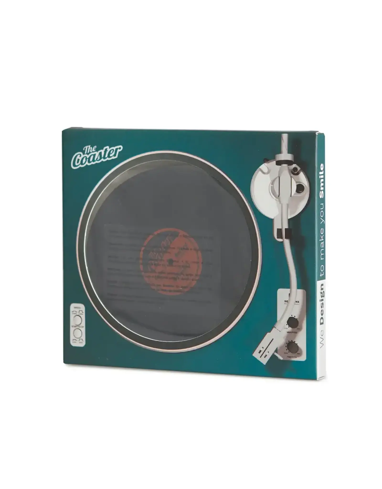 Balvi Glas onderzetters "Vinyl" 4 stuks