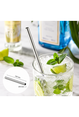 RVS Cocktailrietjes - 150 x 8 mm - Zilver