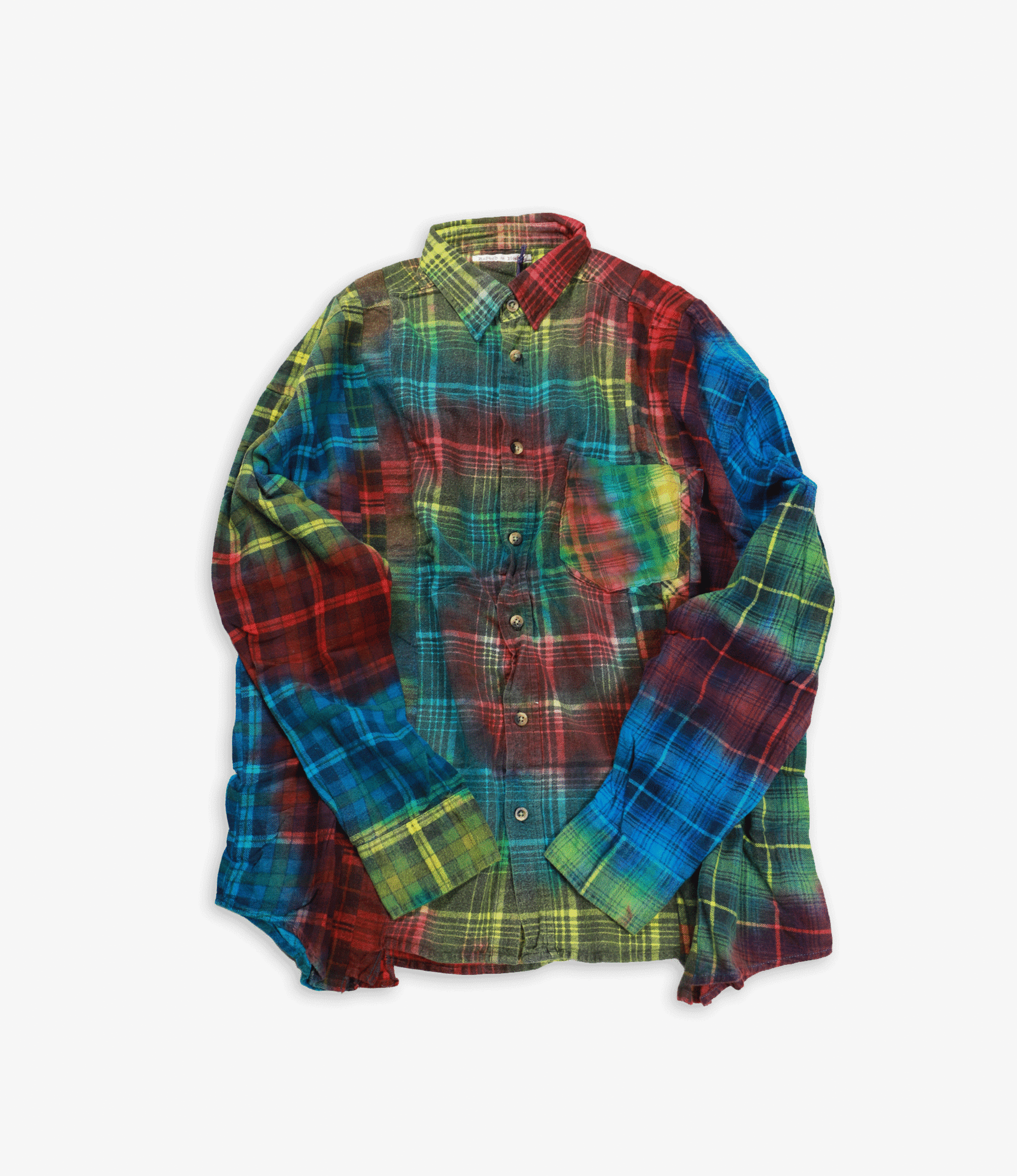 Flannel Shirt 7 Cuts Wide Shirt Tie Dye W4 Nepenthes London Flannel Shirt 7 Cuts Wide Shirt Tie Dye W4 Nepenthes London