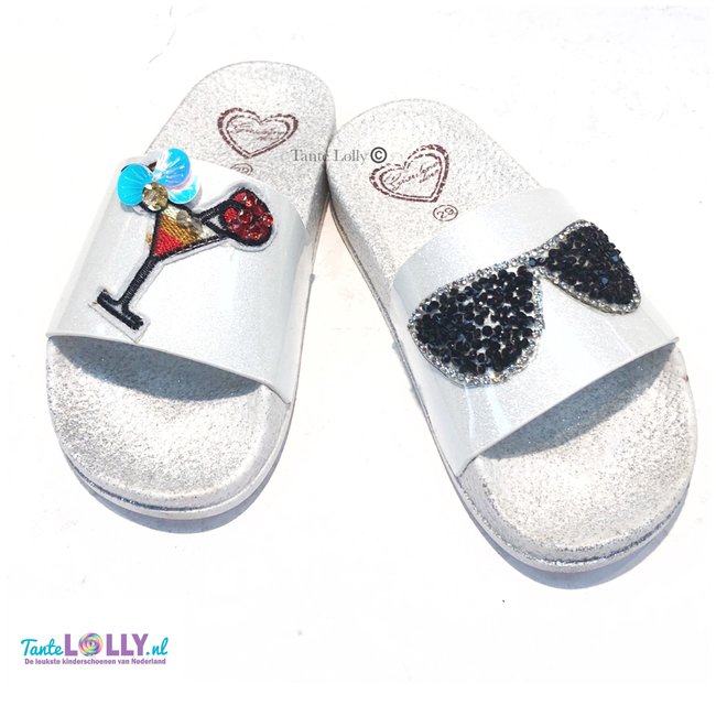 badslippers met glitters