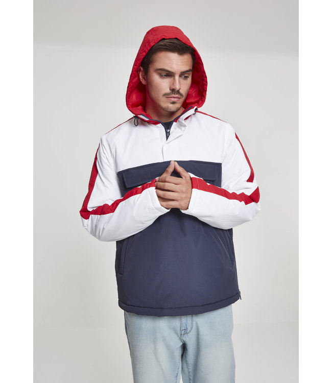 Urban Classics 3-Tone Padded Pull Over Hooded Jacket