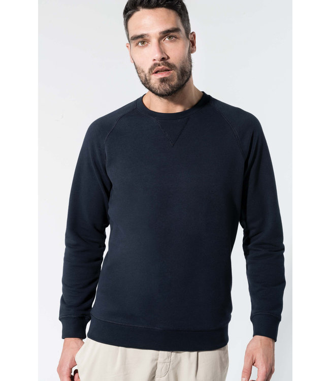 Kariban Sweater bio katoen  ronde hals raglan