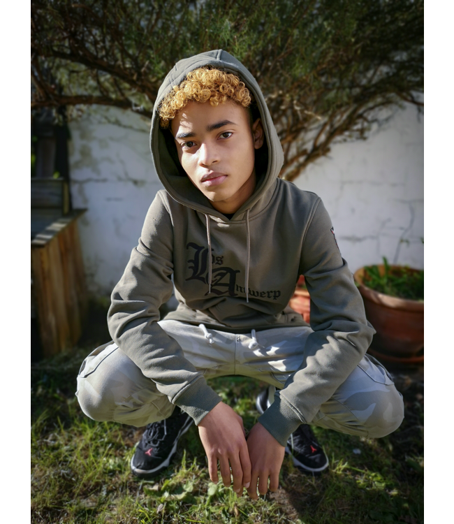 Antwerp Wear Heavy hooded sweater Los Antwerp Borduring