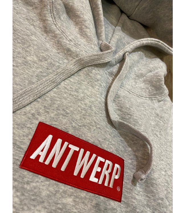 Antwerp Wear AW hoodie red box emb