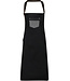 PREMIER Division - Waxed look denim bib apron with faux leather
