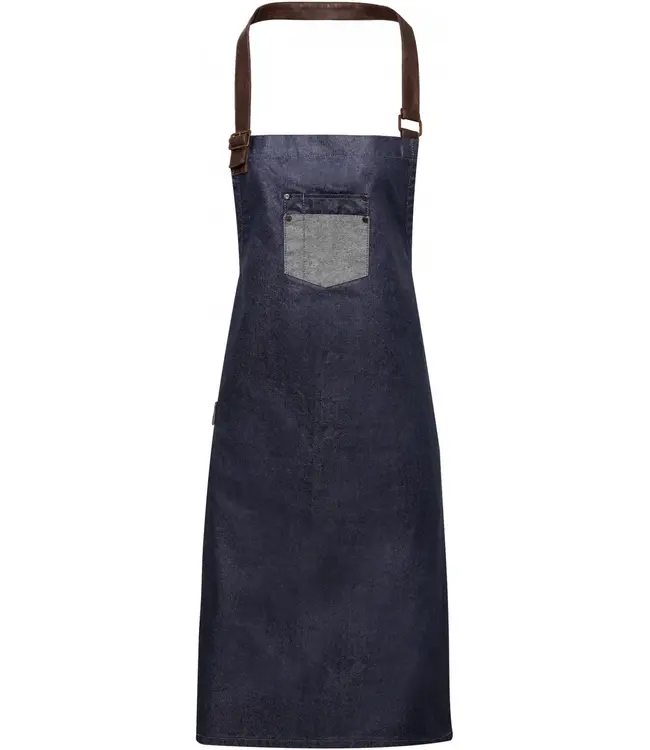 PREMIER  Division - Waxed look denim schort