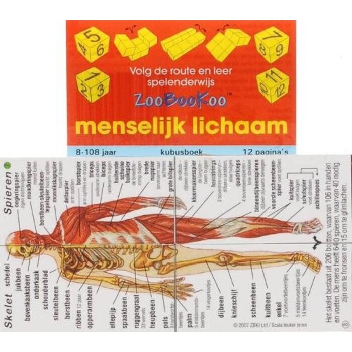 ZooBooKoo Kubusboek Menselijk Lichaam