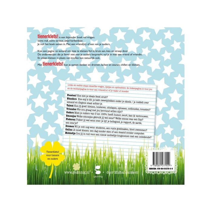 Gezinnig Tienerklets, invulboek voor tieners!