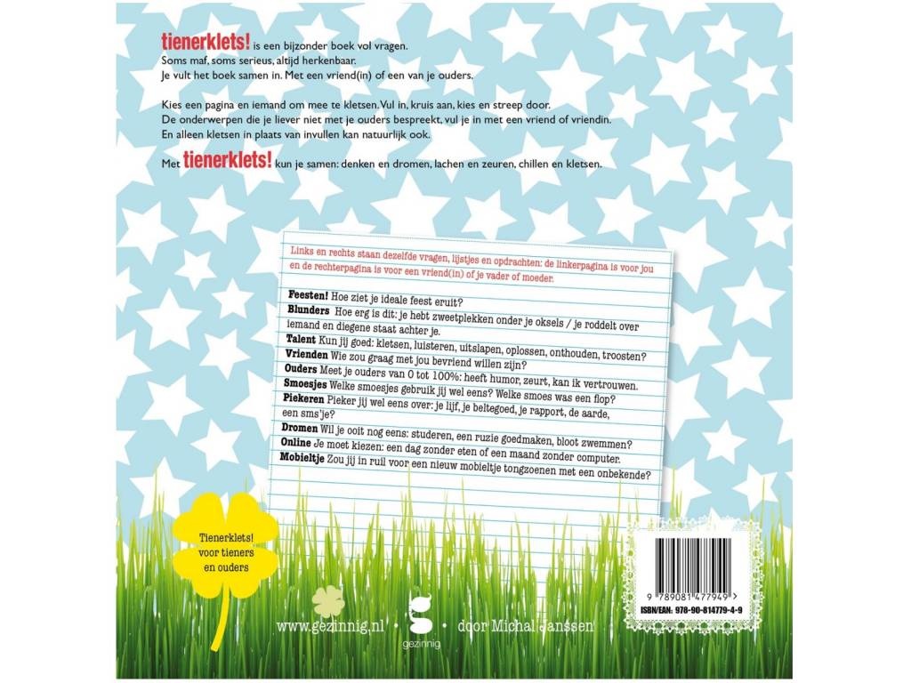 Gezinnig Tienerklets, invulboek voor tieners!