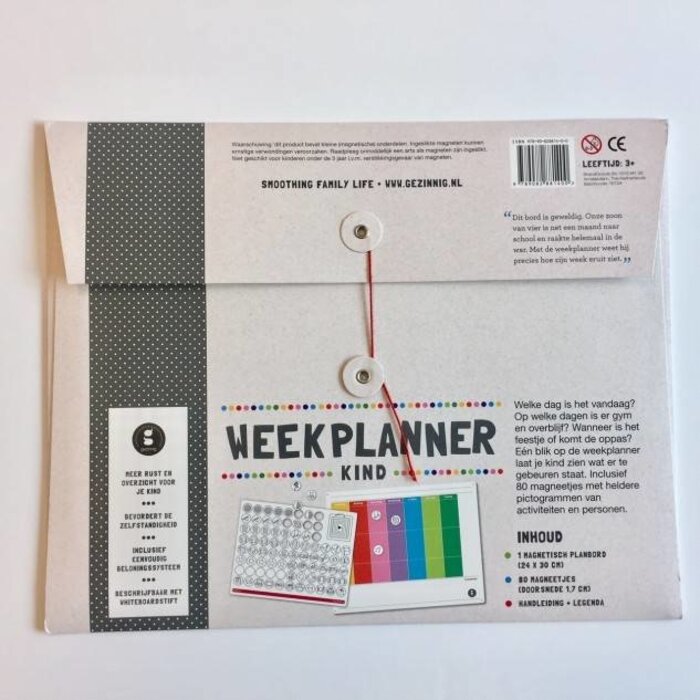Gezinnig 7-dagen-bord, weekplanner