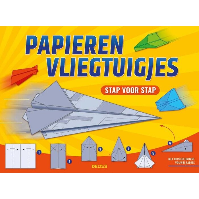 Deltas papieren-vliegtuigjes-stap-voor-stap