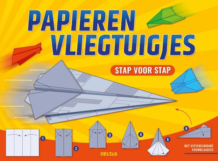 Deltas papieren-vliegtuigjes-stap-voor-stap