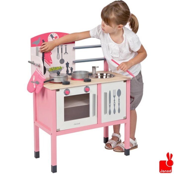 Janod Keukentje Mademoiselle rose + 8 accesoires