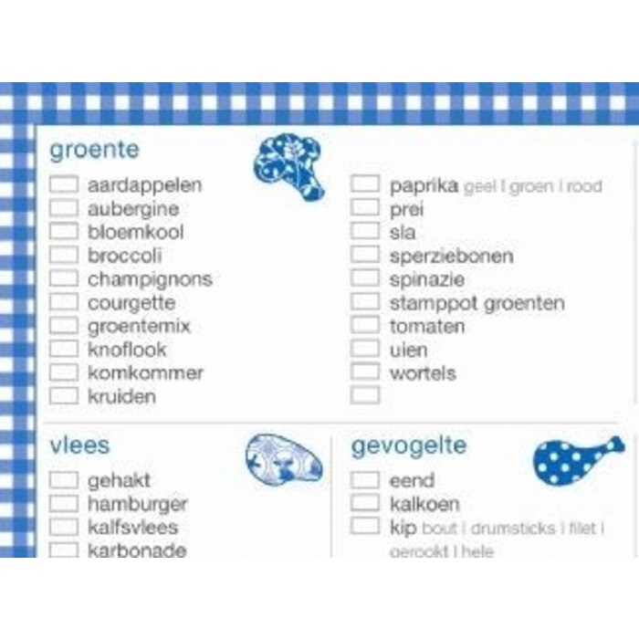 Gezinnig 101 Boodschappen Blok (Blauw)