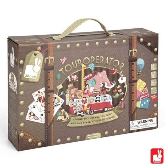 Janod Multi-game box, meerdere spellen in 1 koffer,