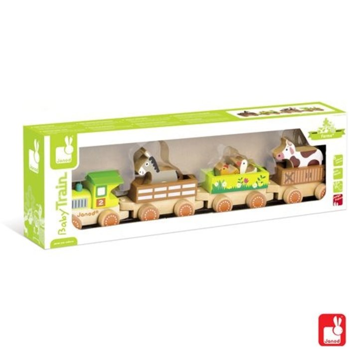 Janod Houten trekfiguur met boederij trekfiguren