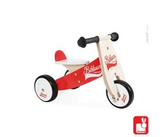 Janod Houten loopfiets Bikloon driewieler rood-wit