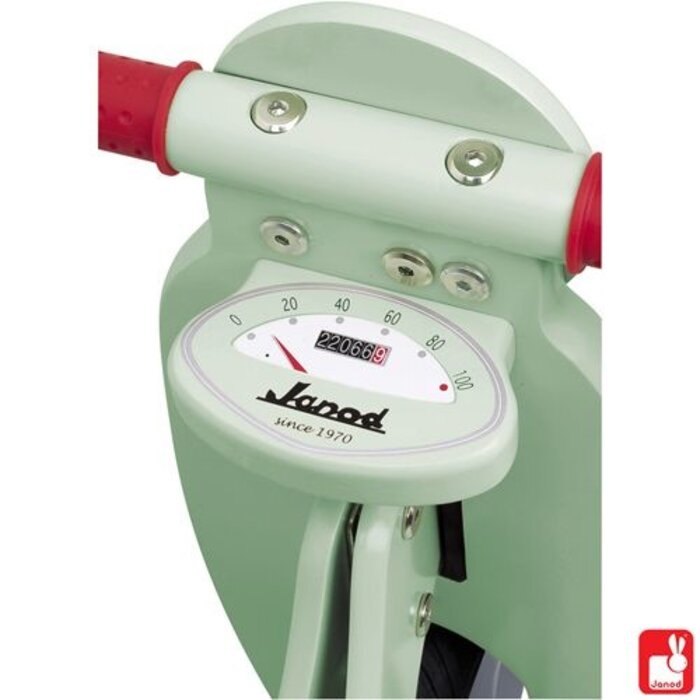 Janod Houten scooter in mint kleur voor kids