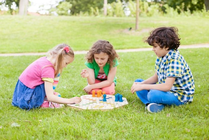 BuitenSpeel Grote Ren naar Huis spel (mens erger je niet)