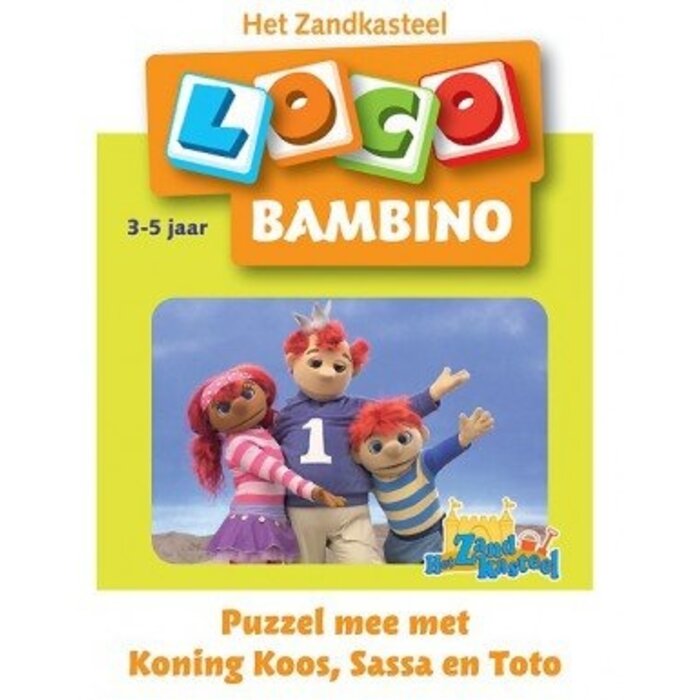 Loco Zandkasteel-puzzel mee met Koning Koos, Sasa en Toto (bambino)