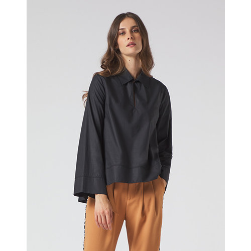 Manila Grace MANILA GRACE 189CU BLUSA SVASATA NERO Manila Grace MANILA GRACE 189CU BLUSA SVASATA NERO