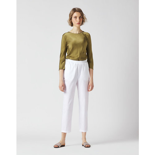 Manila Grace Manila Grace CROPPED TROUSERS white Manila Grace Manila Grace CROPPED TROUSERS white