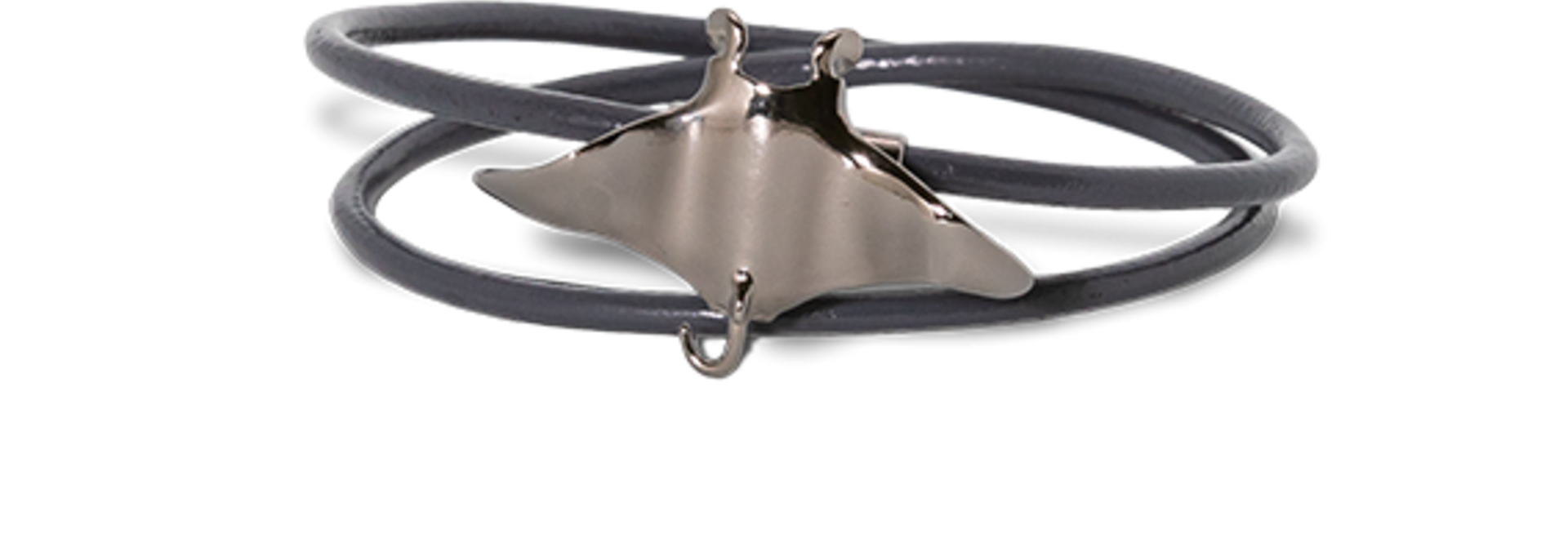 Manta armband zwart Oxidated