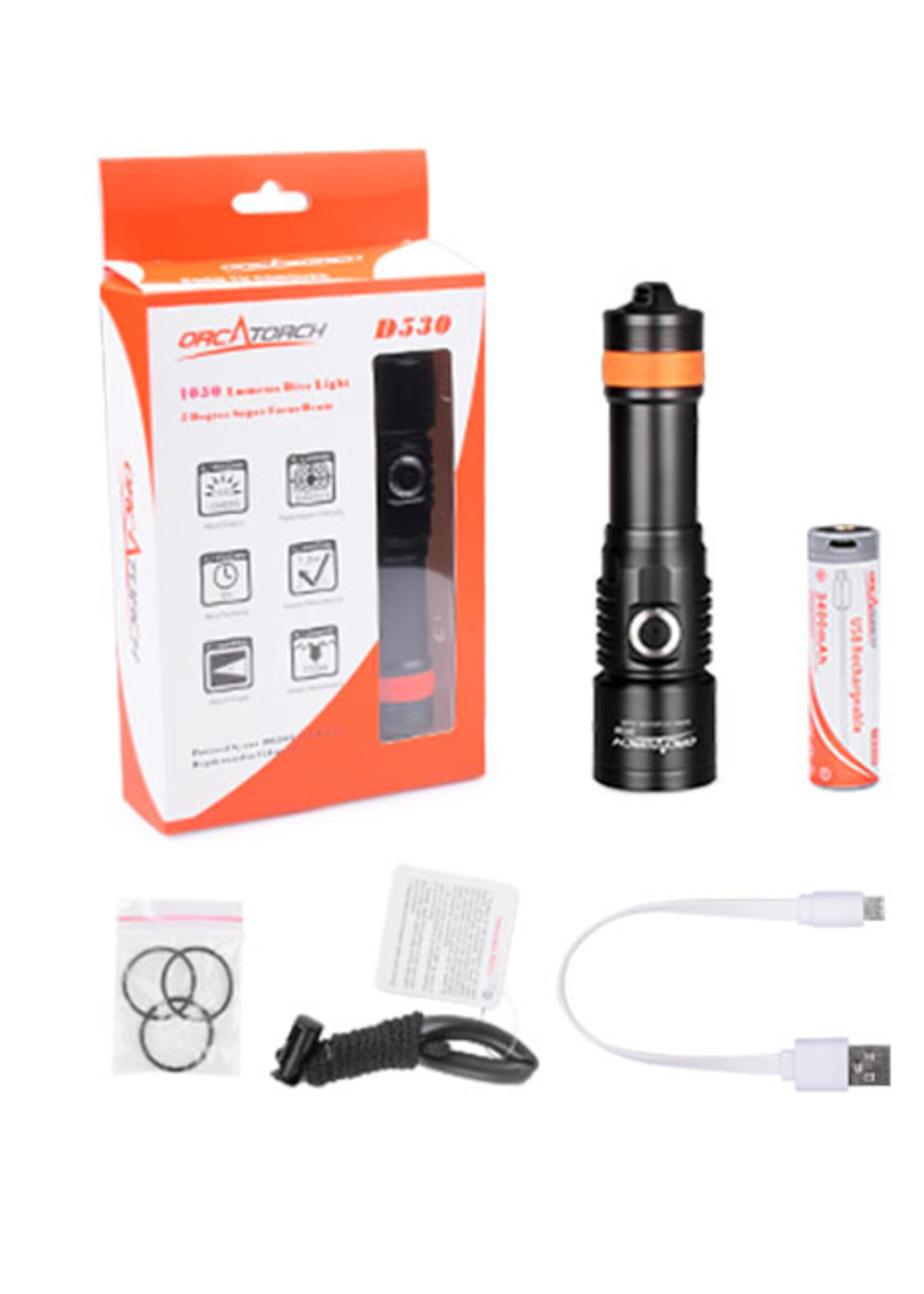 OrcaTorch D530 Backup lamp