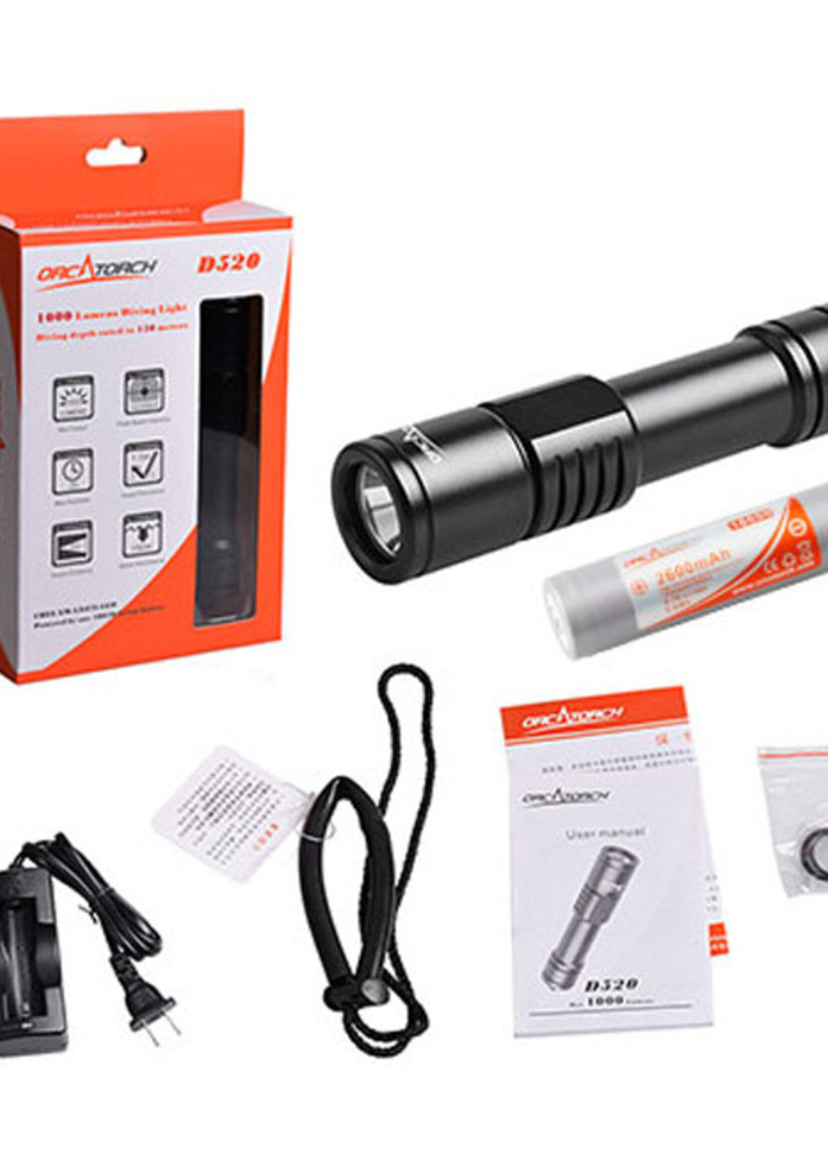 OrcaTorch D520 back-up lamp