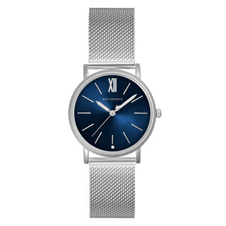 May Sparkle Midnight Sparkle ladies watch silver coloured and blue