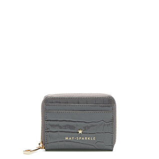 May Sparkle Festive grey croco zipper wallet