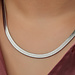 May Sparkle Summer Breeze Laumé silver colored herringbone necklace