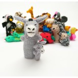 Vingerpoppen assorti, dieren-met-jong