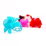 Ring with flower, one colour, assorted