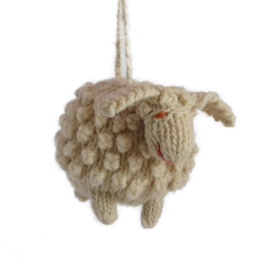 Finger puppet with sweater made of 100% sheep's wool - Titicaca Trade