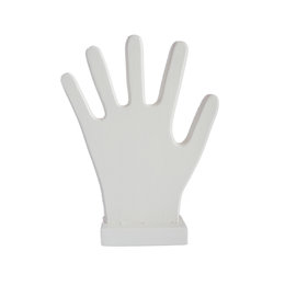 Witte houten hand