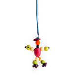 Necklace with tagua nut puppet