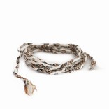 Bracelet Inca-knotted cord, natural