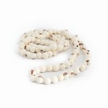 Necklace natural nuts (white) double length