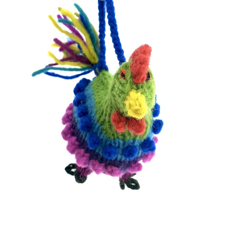 Hand knitted rooster, 100% sheep's wool