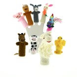 Finger puppets, farm animals only