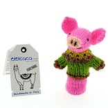 Finger puppet with sweater made of 100% sheep's wool