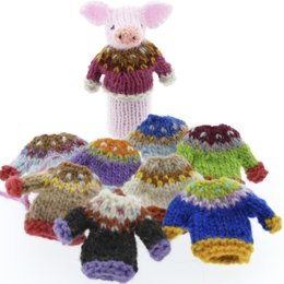 Sweater for finger puppet, wool