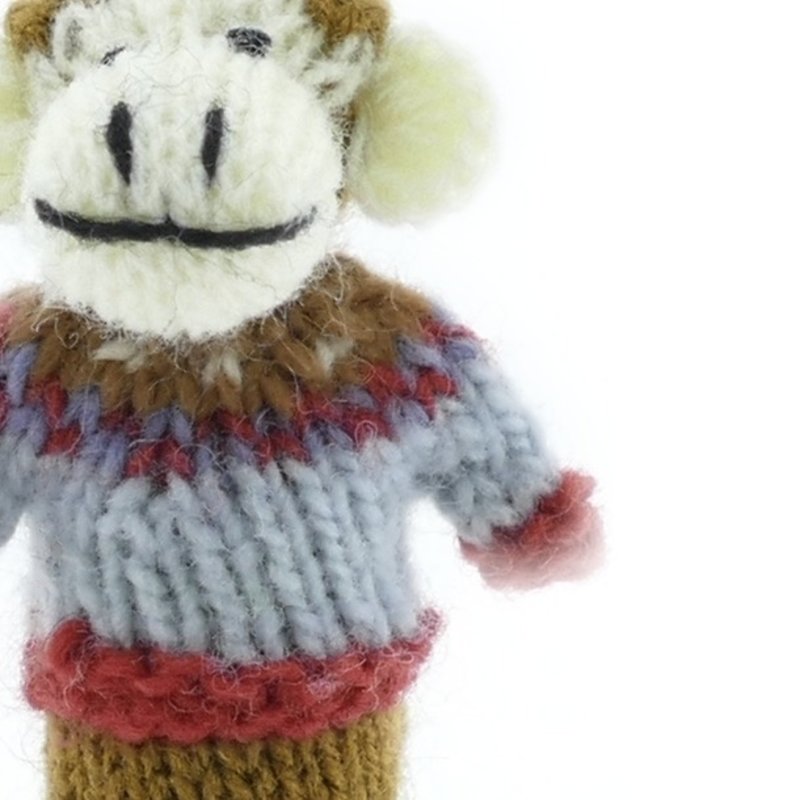 Finger puppet with sweater made of 100% sheep's wool - Titicaca Trade